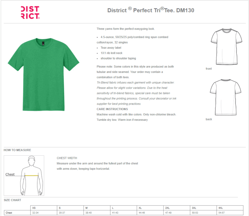 PLACE | District® Perfect Tri® Tee - Image 5