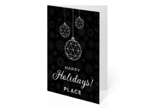 PLACE | Black Happy Holidays Greeting Cards