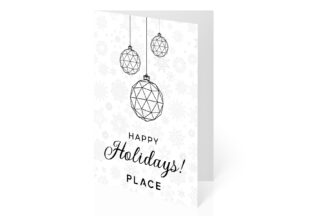 PLACE | White Happy Holidays Greeting Cards