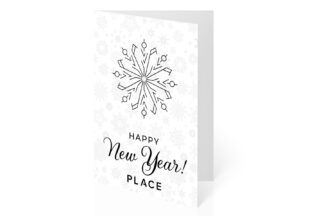 PLACE | White Merry Christmas Snowflake Greeting Cards