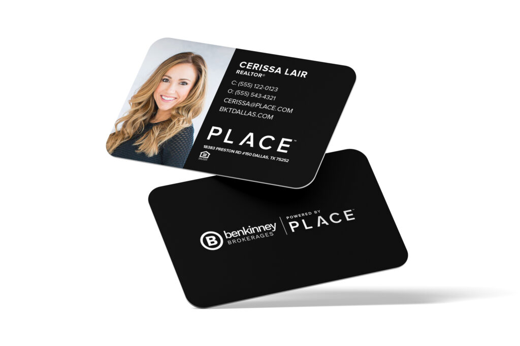 PLACE | Photo Business Cards Black w/ Team Name (Left)