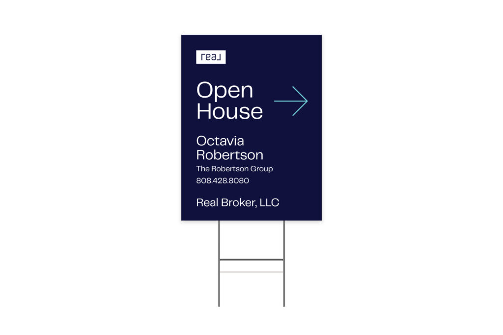 Real | 18x24 Open House  Sign