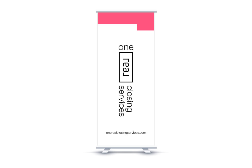 One Real Title  | Pink/White Roll Up Retractable Super Flat Vinyl