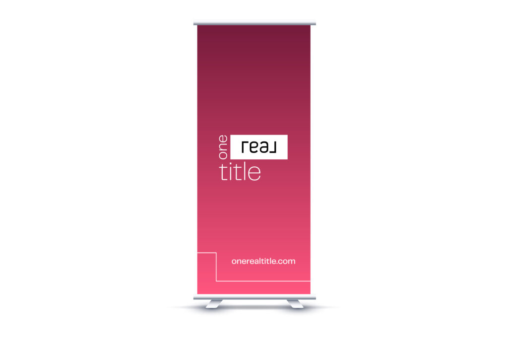 One Real Title  | Pink Roll Up Retractable Super Flat Vinyl
