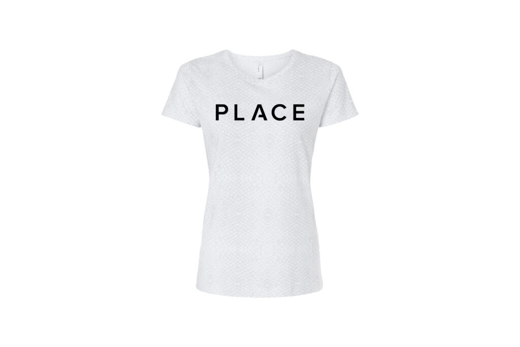 PLACE | Special Edition Ladies White Reptile Jersey Tee