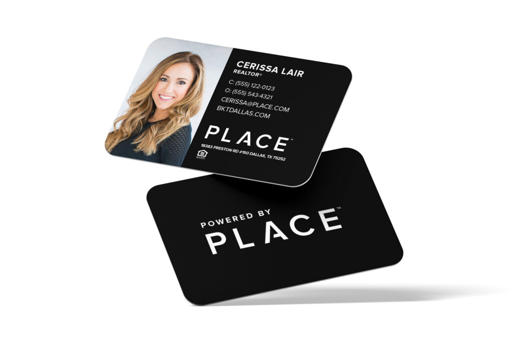 PLACE | Photo Business Cards Black (Left)
