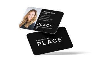 PLACE | Photo Business Cards Black (Left)