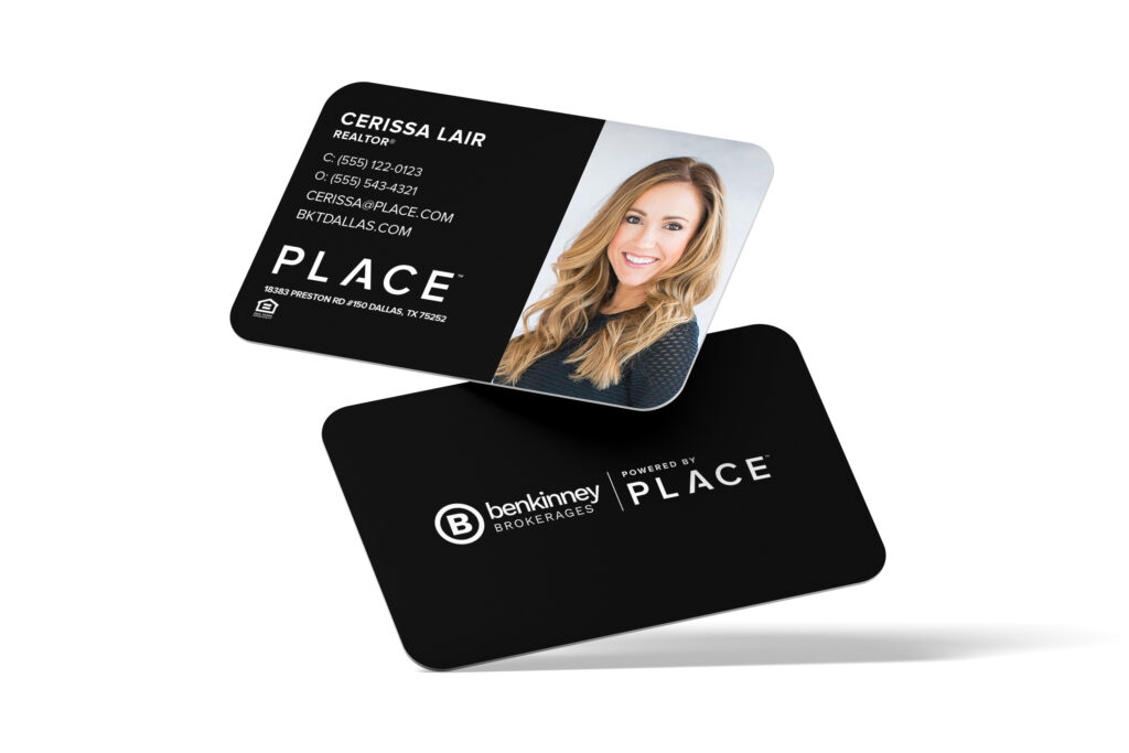 PLACE | Photo Business Cards Black w/ Team Name (Right)