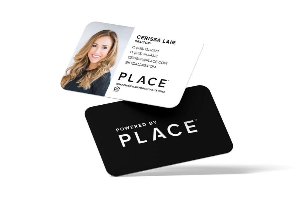 PLACE | Photo Business Cards White (Left)